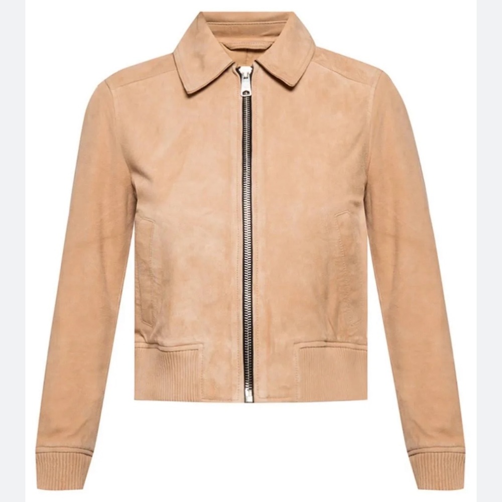 All Saints Suede Leather Bomber
